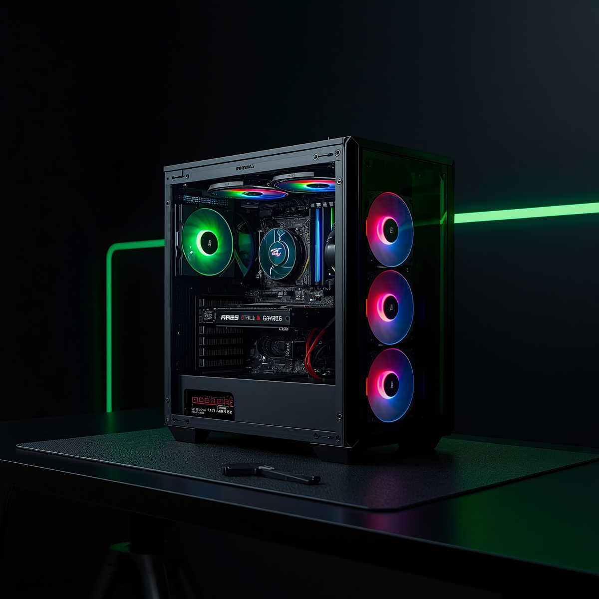 Home Local technician building a custom PC near Madison TN with clean cable management and performance testing