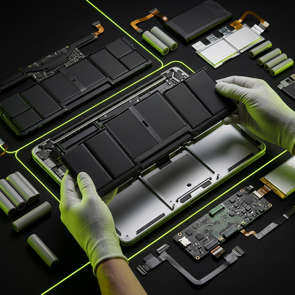 Technician replacing a MacBook Pro battery in Madison, TN
